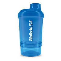 Шейкер BioTechUSA Shaker Wave + Nano 300ml +150ml container Schocking Blue OM, код: 7519905