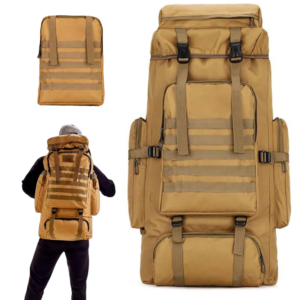 Тактичний рюкзак на 50л (62х30х20 см) T-1725, Койот / Штурмовий рюкзак із системою Molle / Похідний рюкзак