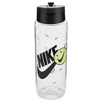 Бутылка для воды Nike TR Renew Recharge Straw Bottle 24 OZ грфічний прозорий, чорний 709 мл N.100.7643.968.24