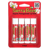 Sierra Bees, органічні бальзами для губ, гранат, 4 штуки по 4,25 г (0,15 унції)
