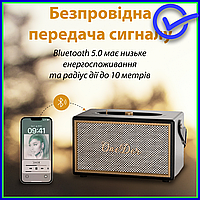 Міні портативна музична колонка Bluetooth OneDer D6 BT/TF/USB/AUX, потужна автономна мобільна колонка