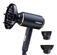 Профессиональный фен для волос с диффузором Kemey KM-8896 Top