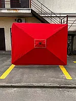 Зонт квадратный 2х3 4 спицы с ветровым клапаном усиленный PRO, Красный Red