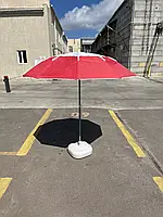 Зонтик 2м 10 спиц с ветровым клапаном и металлическими втулками усиленный, Красный Red