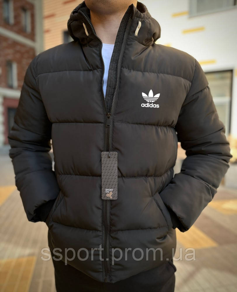Куртка зимова чорна Adidas RD280