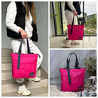 Женская сумка шоппер повседневная женская сумка сумка шопер цвет Розовый с серым