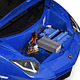 Дитячий двомісний електромобіль Lamborghini Aventador SVJ 24V (синій колір), фото 9