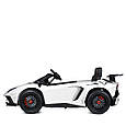 Дитячий двомісний електромобіль Lamborghini Aventador SVJ 24V (білий колір), фото 2