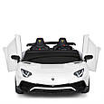 Дитячий двомісний електромобіль Lamborghini Aventador SVJ 24V (білий колір), фото 3