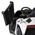 Дитячий двомісний електромобіль Lamborghini Aventador SVJ 24V (білий колір), фото 7