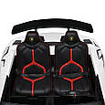 Дитячий двомісний електромобіль Lamborghini Aventador SVJ 24V (білий колір), фото 9