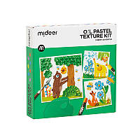 Набор для текстурного рисования масляной пастелью "Лесное приключение" MiDeer
