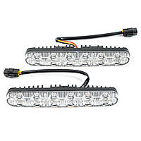 ДХО 170*21*40мм/1W*6SMD+Лінза X-33-2 Метал.корпус/Бегущий повортник