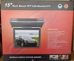 Телевізор 15"TFT Стельовий 1599 SD/MMC/USB/AVх2 вхід TV тюнер Black