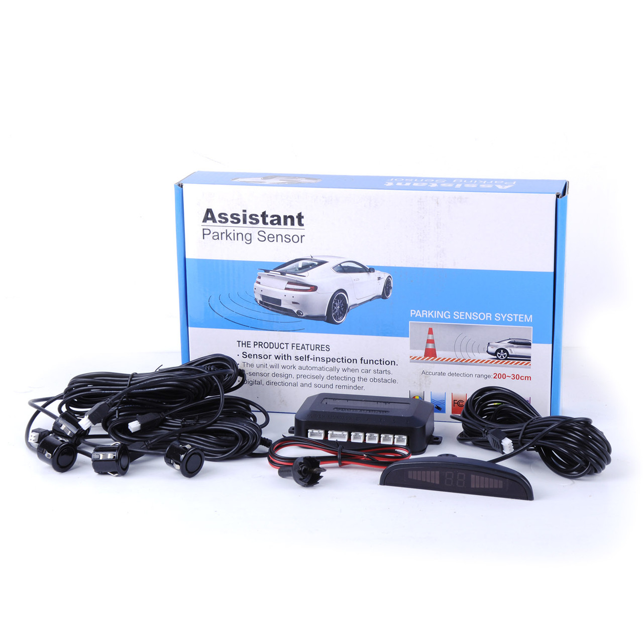 Парктронік Assistant 068 D=18,5 mm /4датч/LED/"beeper"/black (спрацьовує 30-200см), фото 1