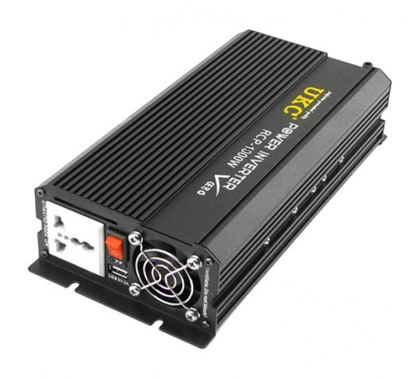 Перетворювач 12V-220V/1000W/USB/Клеми UKC RCP-1000W (4144), фото 1