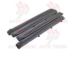 Батони дверей чорні 2101-07 "БЕЗ логотипу" (4шт) - накладка двері пластик "Інтерпласт"