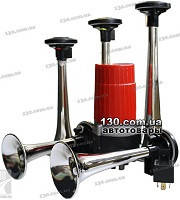 Сигнал авто повітряний 12v 5дуд. хром SL1016C Елегант