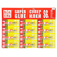 Супер клей універс.планшет 3g х12шт - 3-х секунд "Вelife" SG-03