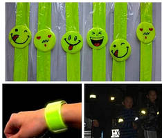 Браслет дорожній 22 х 3см SMILE C393 жовтий (лайм ) світловідбиваючий до 350м (без упак)