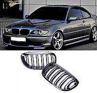 Решетка радиатора BMW 3 серии E46 купе/кабриолет двойные ребра (2002-2006)