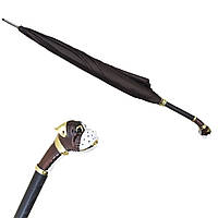 Парасолька тростина Pasotti коричневий колір "Собака" - в футляре