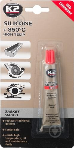 Герметик-прокладок Червоний 21g "K2" B2450 Bond Silicone Red / +350 °С, фото 1