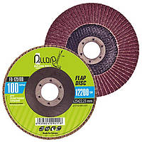 Круг пелюстковий торцевий 125 мм, зерно 100 "Alloid" (10) FD-125100