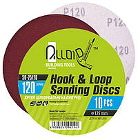 Круг шліфувальний на липучці 125 мм, зерно 120 "Alloid" SD-25120