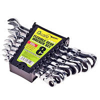 Набір ключів комбінованих тріскачка (8шт) 8-19мм з Карданом "Alloid" (НК-2081-8К)