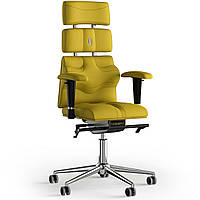 Кресло KULIK SYSTEM PYRAMID Экокожа с подголовником без строчки Желтый (9-901-BS-MC-0211) FS, код: 1685968