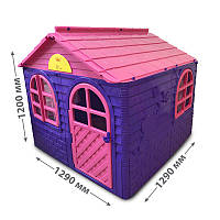 Детский игровой пластиковый домик со шторками ТМ Doloni (средний)