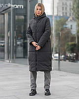 Жіноча зимова куртка стаф для жінок курточка Staff blum long black Advert