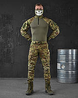 Тактический боевой костюм рубашка штаны мультикам, мужской военный костюм рип-стоп камуфляж, летняя форма зсу
