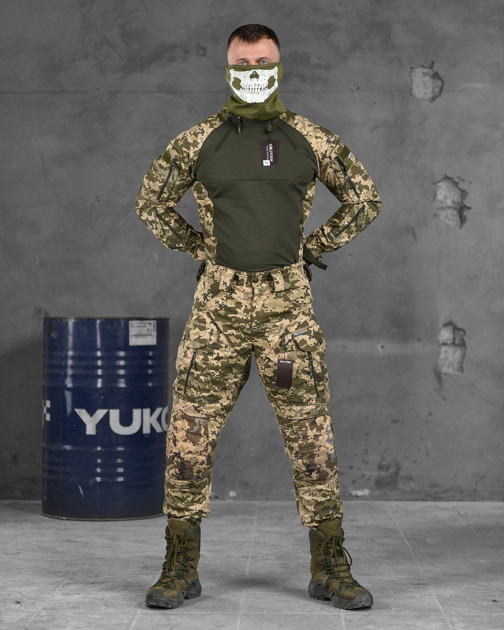 Тактичний весняний костюм oblivion mars піксель вшитий наколінники, чоловічий військовий костюм про всі штани зсу