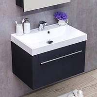 Серая мебель для ванной 70 см Fancy Marble Corsica с умывальником Signe