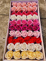 Натуральні мильні троянди для дівчат без хімії для рук і тіла, Гарні та ароматні мильні рози Нев'янучі троянди