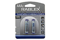 Аккумулятор RABLEX AAA (HR03) 600 mAh Ni-MH 1.2V с защитой Original аккумуляторная батарейка батарея Польша!