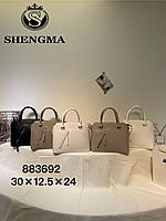 Сумка жіноча шкірозамінна з ручкою 30*12.5*24 см (5кв) "SHENGMA" купити недорого від прямого постачальника