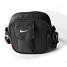 Сумка барсетка через плече Nike skat чорна з тканини молодіжна месенджер Найк, фото 2
