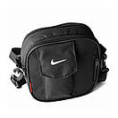 Сумка барсетка через плече Nike skat чорна з тканини молодіжна месенджер Найк, фото 4