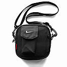 Сумка барсетка через плече Nike skat чорна з тканини молодіжна месенджер Найк, фото 6