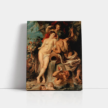 Картина на полотні "Рубенс, Союз Землі та води, Rubens, Union of Earth and Water", 60×48см, фото 1