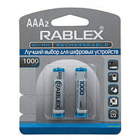 Аккумулятор RABLEX AAA (HR03) 1000 mAh Ni-MH 1.2V с защитой Original аккумуляторная батарейка батарея Польша!