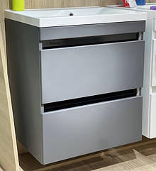 Сіра тумбочка з раковиною 60 см Lucia Fancy Marble Borneo