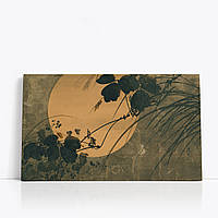 Картина на холсте "Сибата Десин, Осенние травы в лунном свете, Shibata Zeshin, Autumn Grasses in Moonlight",