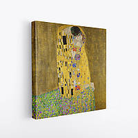 Картина на холсте "Густав Климт, Поцелуй, Gustav Klimt, The Kiss", 60×60см