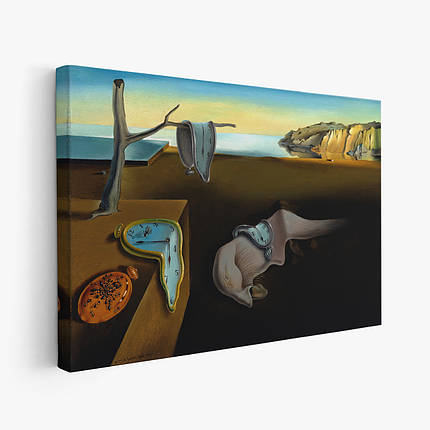Картина на полотні "Сальвадор Далі, Постійність пам'яті, Salvador Dalí, Persistence of Memory", 43×60см, фото 1