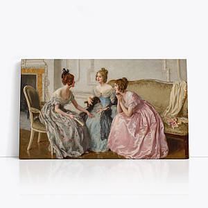 Картина на полотні "Чарльз Гейг-Вуд, Плітки, Charles Haigh-Wood, Gossip", 60×97см