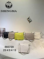 Сумка жіноча шкірозамінна 25*9*19 см (6хв) "SHENGMA" купити недорого від прямого постачальника